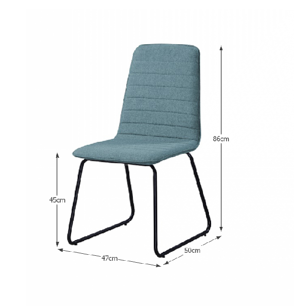 Jedálenská stolička Danuta (modrá + čierna)