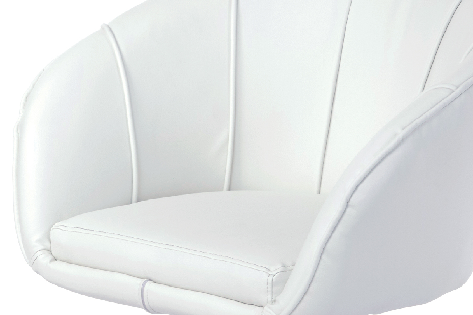 Barová stolička Hildred-107 WT (biela + chrómová) *výpredaj