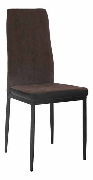 Jedálenská stolička Enrico (tmavohnedá + čierna)