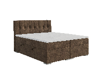 Manželská posteľ Boxspring 140 cm Driny (karamelová) (s matracom a úl. priestorom)
