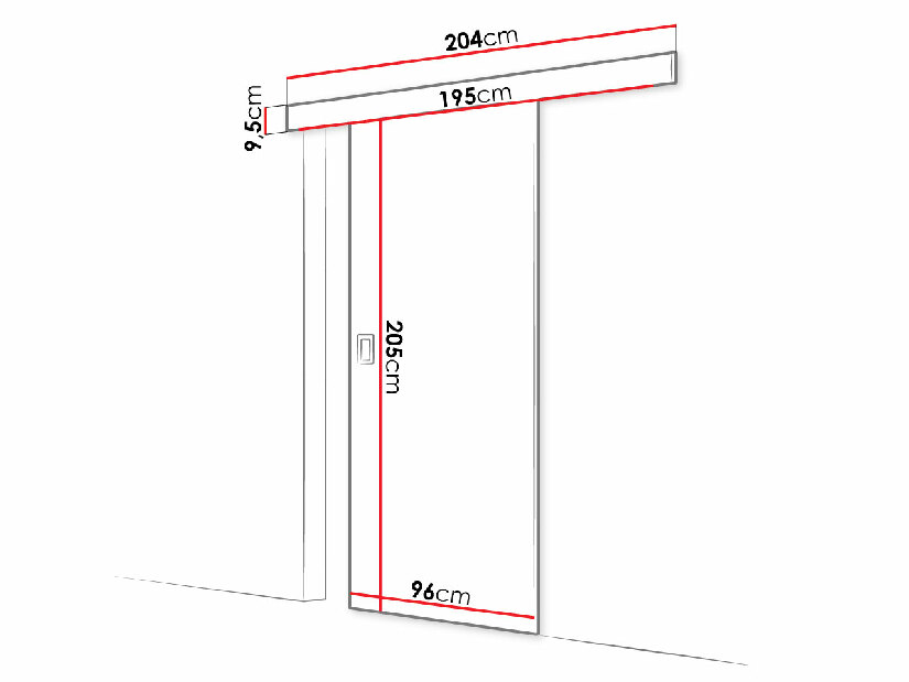 Interiérové ​​posuvné dvere Tessa -90 (grafit)