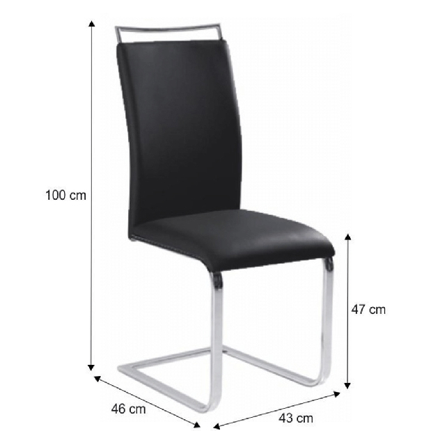 Jedálenská stolička Berion (čierna)