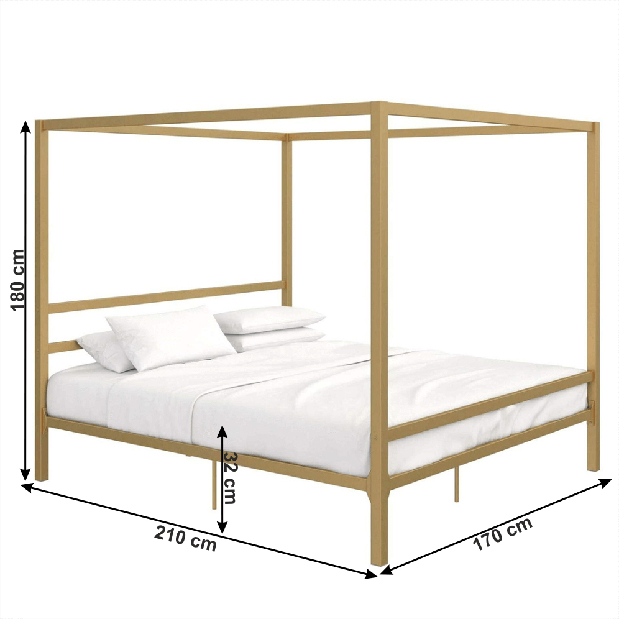 Manželská posteľ 160 cm Turenia (s roštom)