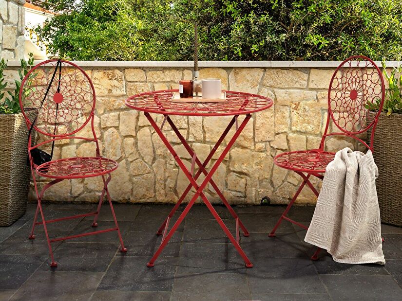 Záhradný stôl Shealee (červená) 
