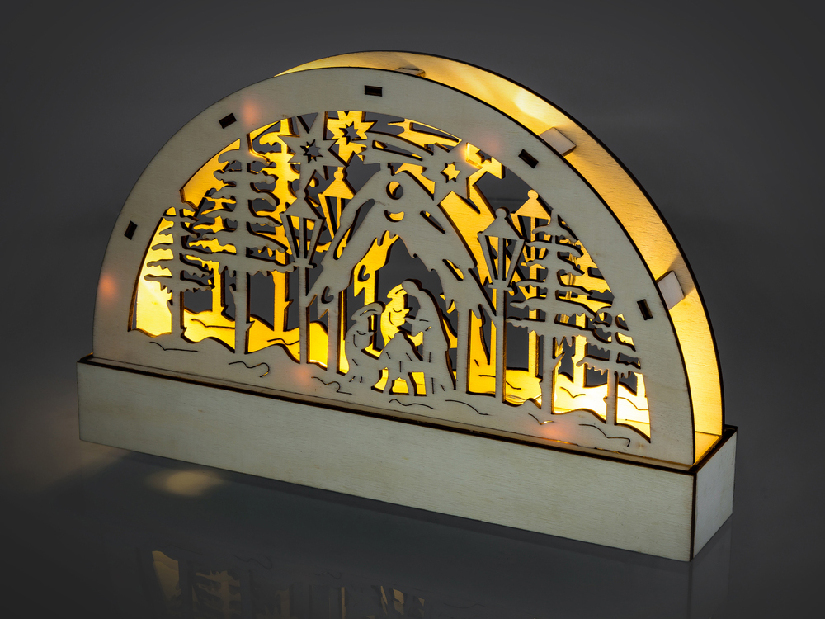 Vianočné osvetlenie drevený betlehem Retlux RXL 304