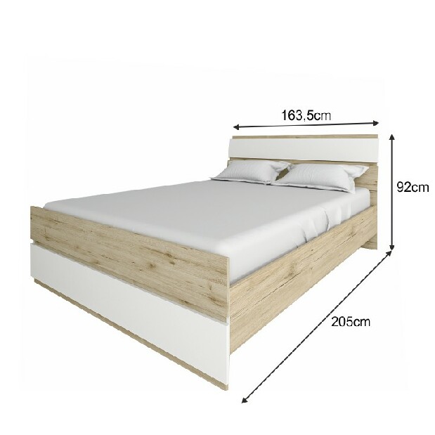 Manželská posteľ 160 cm Leora
