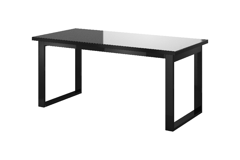 Jedálenský stôl Henry Typ 92 (pre 6 až 8 osôb) (čierny + čierny vysoký lesk)