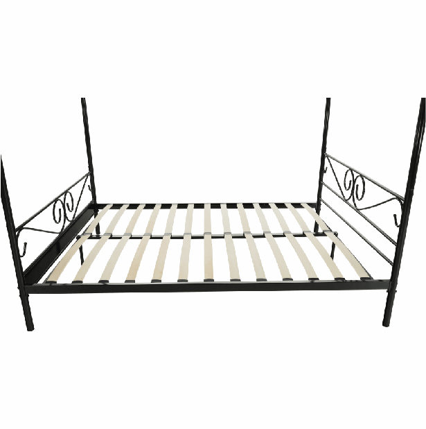 Manželská posteľ 160 cm Anabella (čierna)