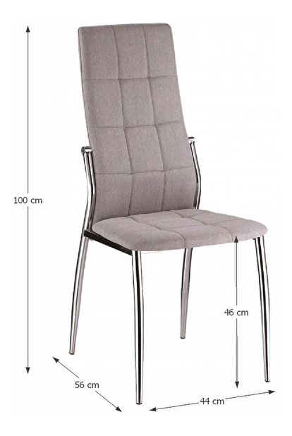 Jedálenská stolička Adora (sivá)