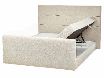 Manželská posteľ 160 cm Aoyun (sivá) (s roštom a matracom) (s úl. priestorom)
