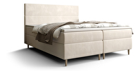 Manželská posteľ  Boxspring 180 cm Flu (svetlobéžová) (s matracom a úložným priestorom)