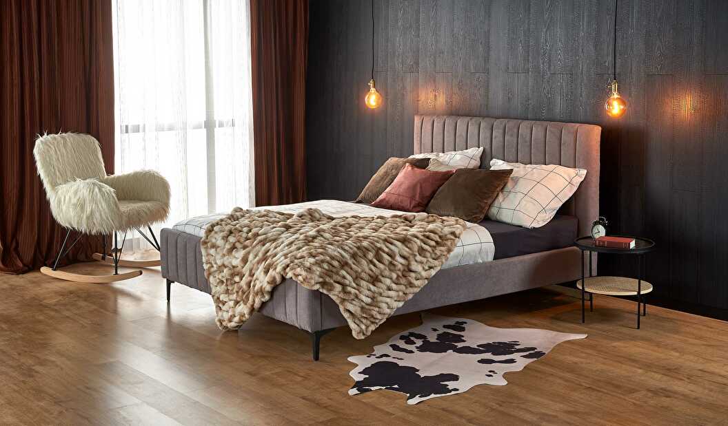 Manželská posteľ 160 cm Felice (svetlosivá)