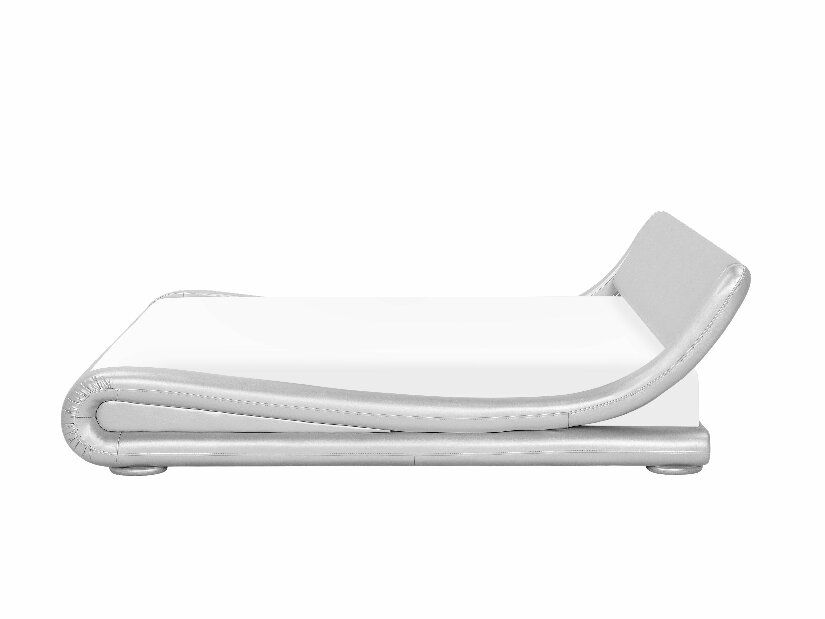Manželská posteľ 160 cm AVENUE (s roštom) (strieborná lesklá)
