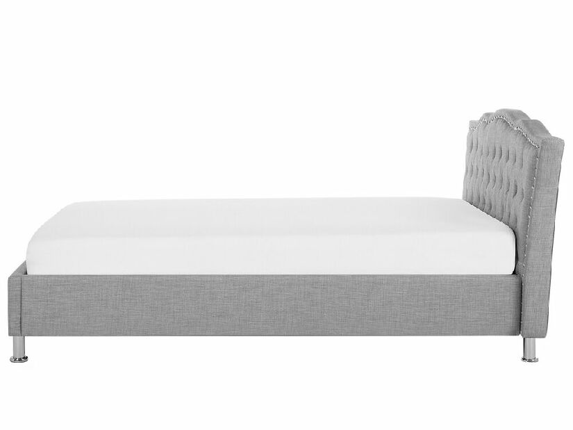 Manželská posteľ 140 cm MATH (s roštom a úl. priestorom) (sivá)