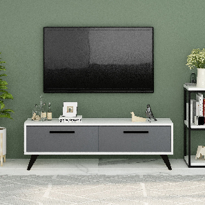 TV stolík/skrinka Mesa (biela + antracit)