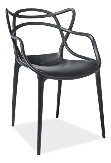 Jedálenská stolička Thomas (čierna + čierna)