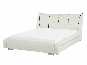 Manželská posteľ 140 cm NICE (s roštom) (biela)
