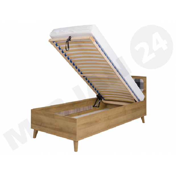 Jednolôžková posteľ 90 cm Temero TM10 (s roštom) (dub zlatý) *výpredaj