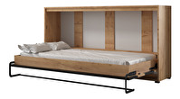 Sklápacia posteľ 90 Cassie (craft zlatý + čierna matná) (horizontálna)