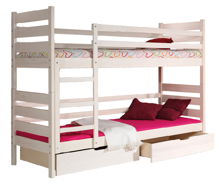 Poschodová posteľ 80 cm Desir (s roštami a úl. priestorom)