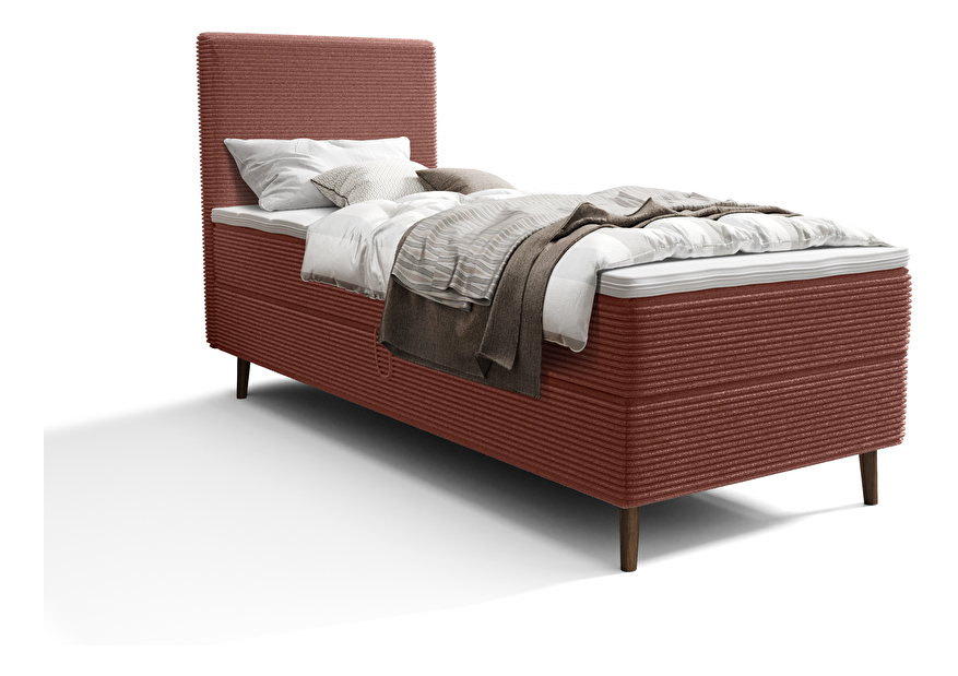 Jednolôžková posteľ 80 cm Napoli Comfort (terakota) (s roštom, bez úl. priestoru)