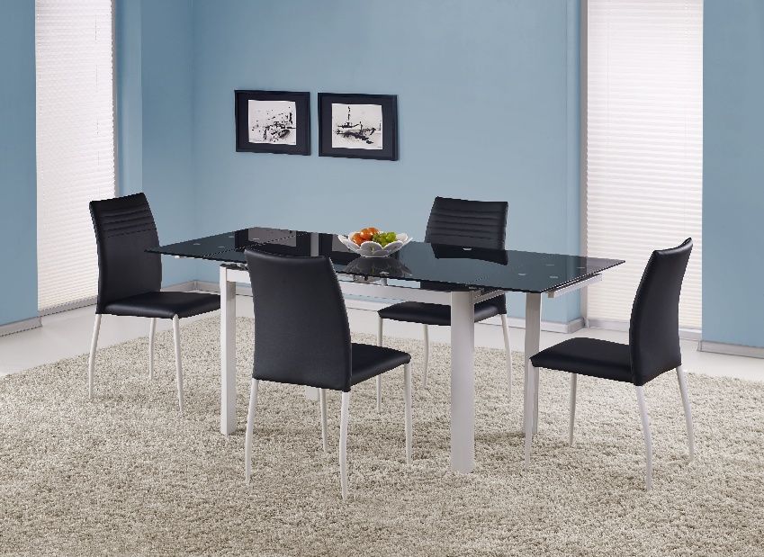 Jedálenský stôl ALSTON čierna (pre 4 až 8 osôb)