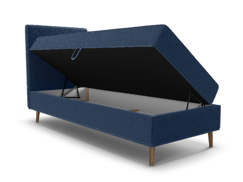 Jednolôžková posteľ 80 cm Napoli Bonell (modrá) (s roštom, bez úl. priestoru)