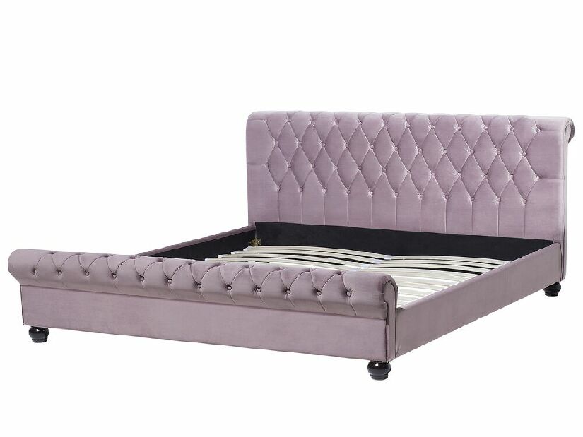 Manželská posteľ 180 cm ARCHON (s roštom) (ružová)