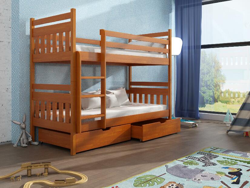 Detská poschodová posteľ 90 cm Aras (jelša)