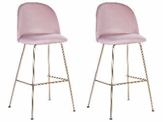 Set 2 ks. barových stoličiek ARCAL (ružová)