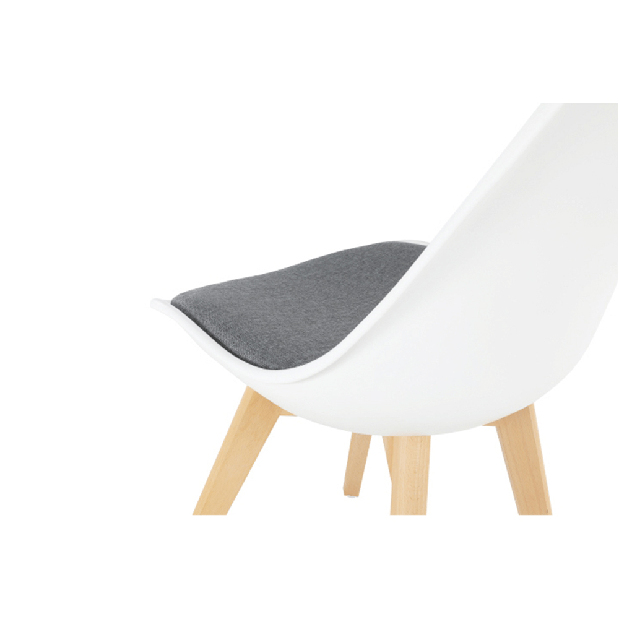 Jedálenská stolička Ambany (biela + sivá)