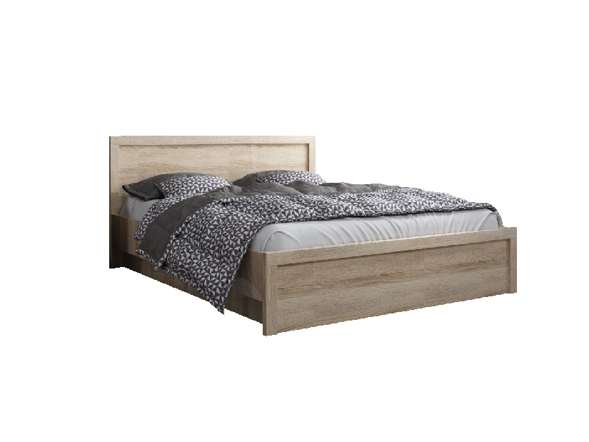 Manželská posteľ 140 cm Jolene (dub sonoma) (s roštom)