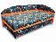 Jednolôžková posteľ (váľanda) 100 cm Suzanna (Oranžová x104 + Valeriana vol 830) (P)