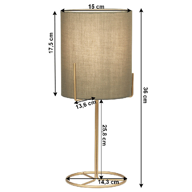 Stolná lampa Anglem (hnedá)