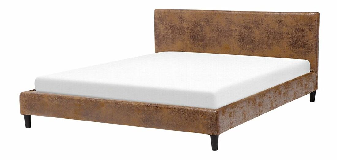Manželská posteľ 180 cm FUTTI (s roštom) (hnedá)