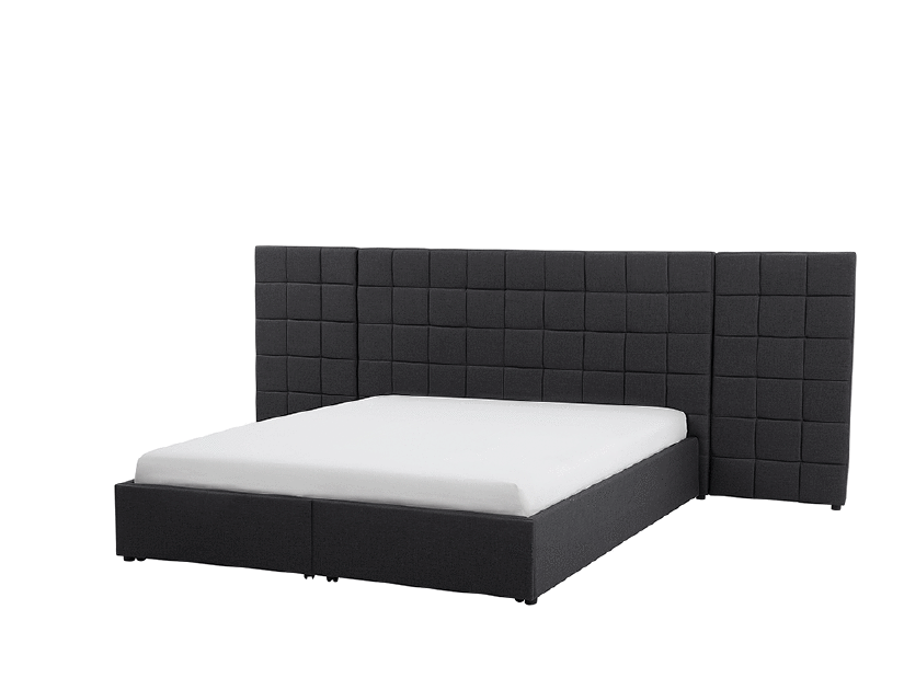 Manželská posteľ 180 cm MALI (s roštom a úl. priestorom) (sivá)