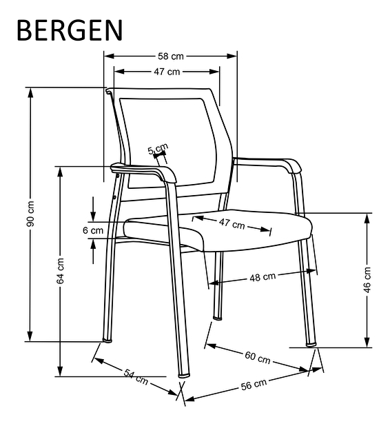 Kancelárska stolička Bergenia