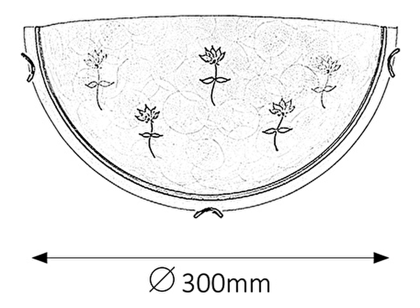 Nástenné svietidlo Art Flower 1951 (ryžové kamenné sklo + bronzová)