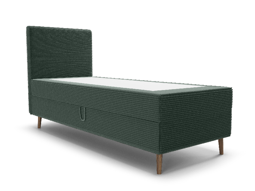 Jednolôžková posteľ 80 cm Napoli Bonell (zelená) (s roštom, bez úl. priestoru)