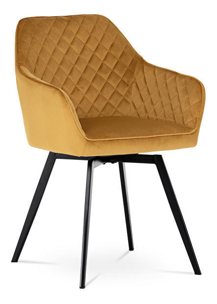 Jedálenská stolička Danarra-425-YEL4 (žltá + čierna) *výpredaj
