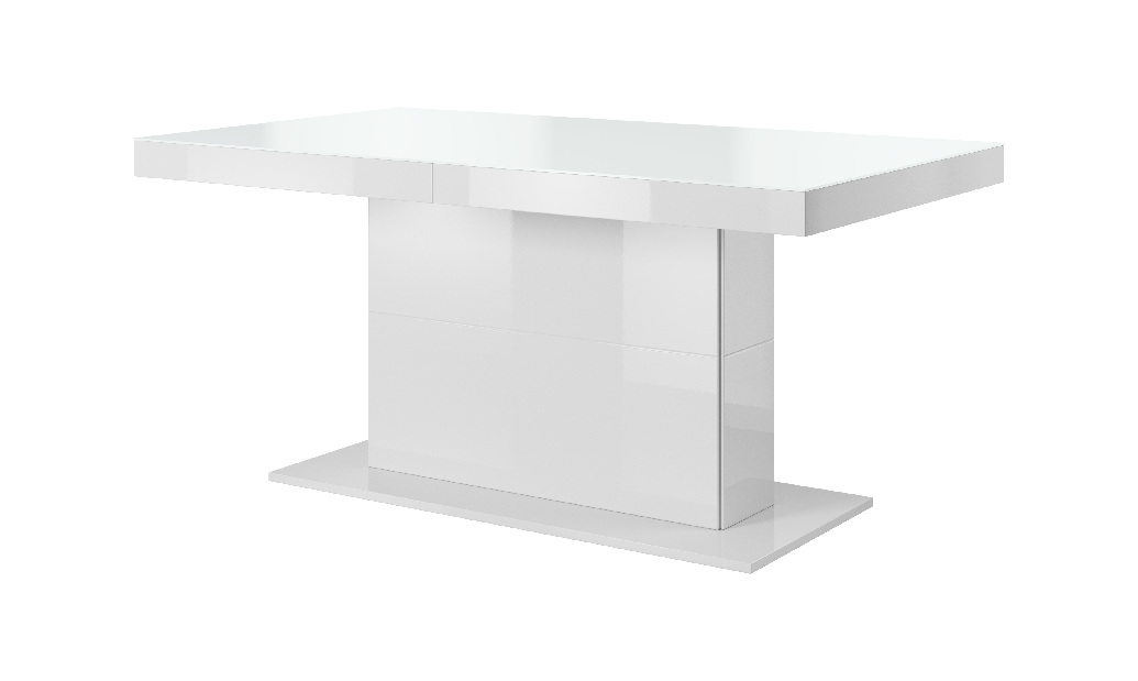 Jedálenský stôl Hayle Typ 81 (pre 6 až 8 osôb) (čierna + biely vysoký lesk)