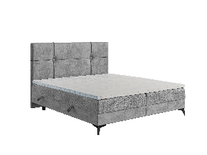 Kontinentálna posteľ 180 cm Nivela (betón) (s matracom a úl. priestorom)