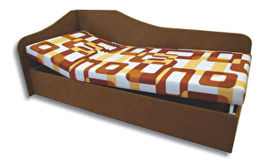 Jednolôžková posteľ (váľanda) 80 cm Abigail (Gusto 11 + Hnedá 13) (L)