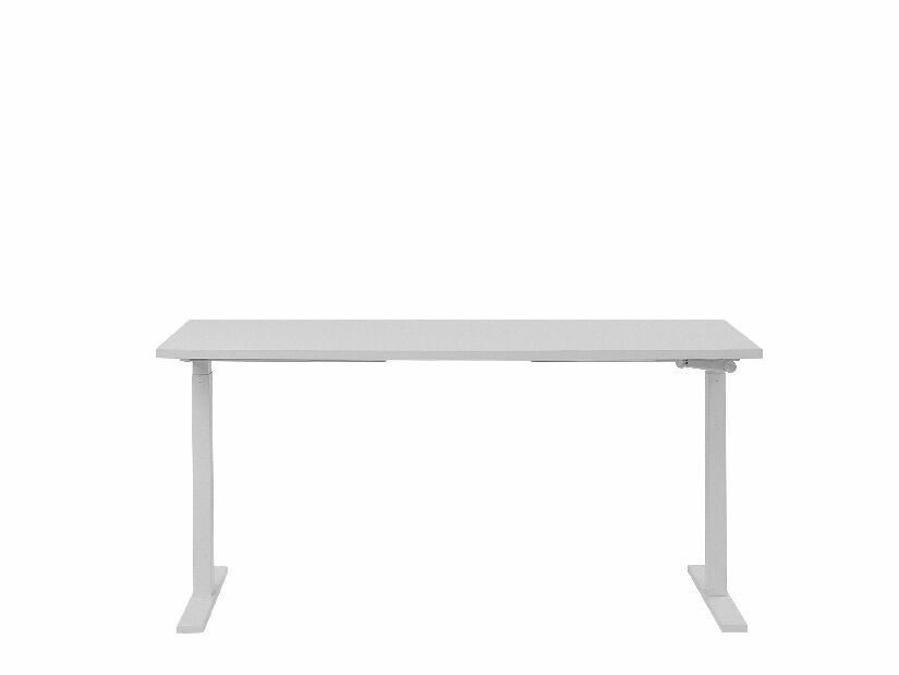 Písací stôl UPPER II (130 x 72 cm) (MDF) (biela) (manuálne nastaviteľný)