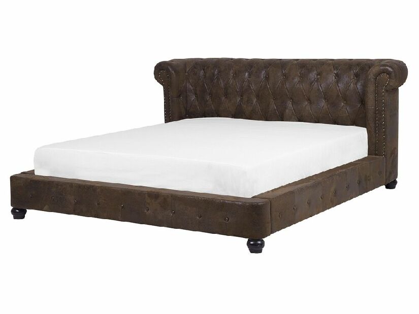 Manželská posteľ 160 cm CAVILLA (s roštom) (hnedá)