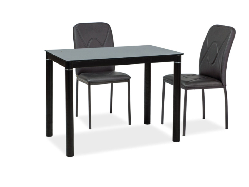 Jedálenský stôl Gabriel (čierna + čierna) (pre 4 osoby)