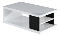 Konferenčný stolík Liora (biela + čierna lesklá)