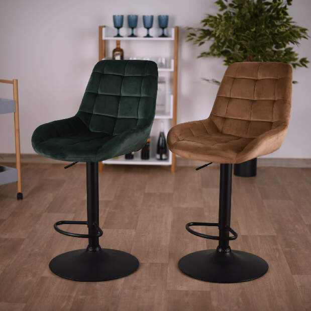 Barová stolička Chelsey (hnedá + čierna)