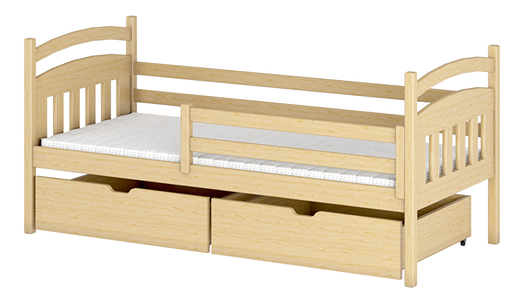 Detská posteľ 80 x 180 cm Susy (s roštom a úl. priestorom) (borovica)