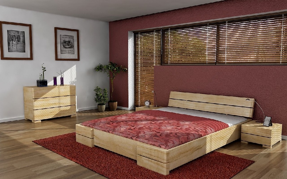 Manželská posteľ 160 cm Naturlig Lorenskog (borovica) *výpredaj